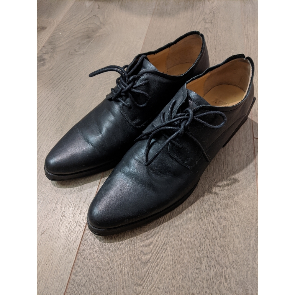 JNBY Lace Up Square Heel Oxfords